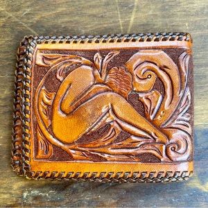 Vintage Hand Tooled Leather wallet.